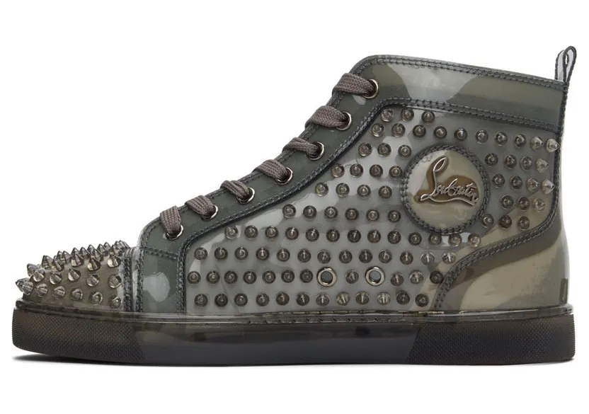 Christian Louboutin Gray Louix Ray High-Top Sneakers (1220864) (3)