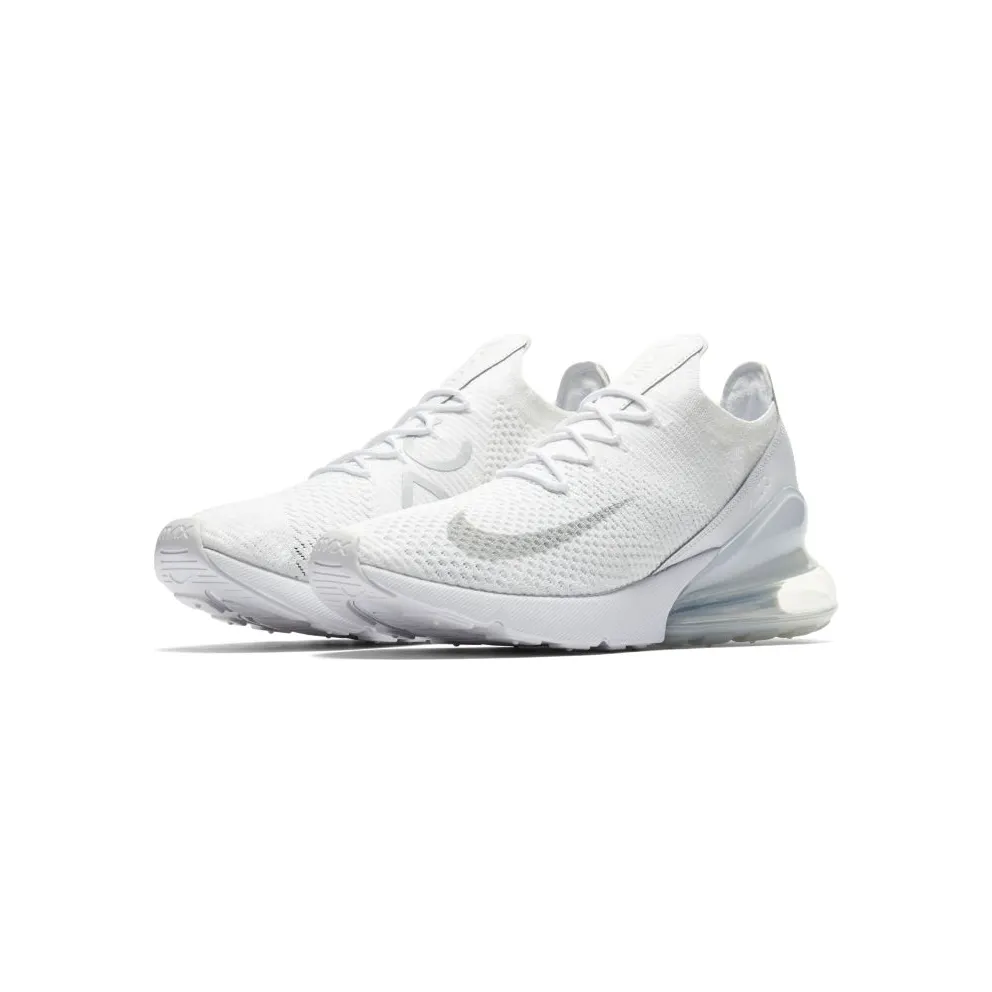 Nike Air Max 270 Flyknit Triple White White/Pure Platinum-White (AO1023-102)