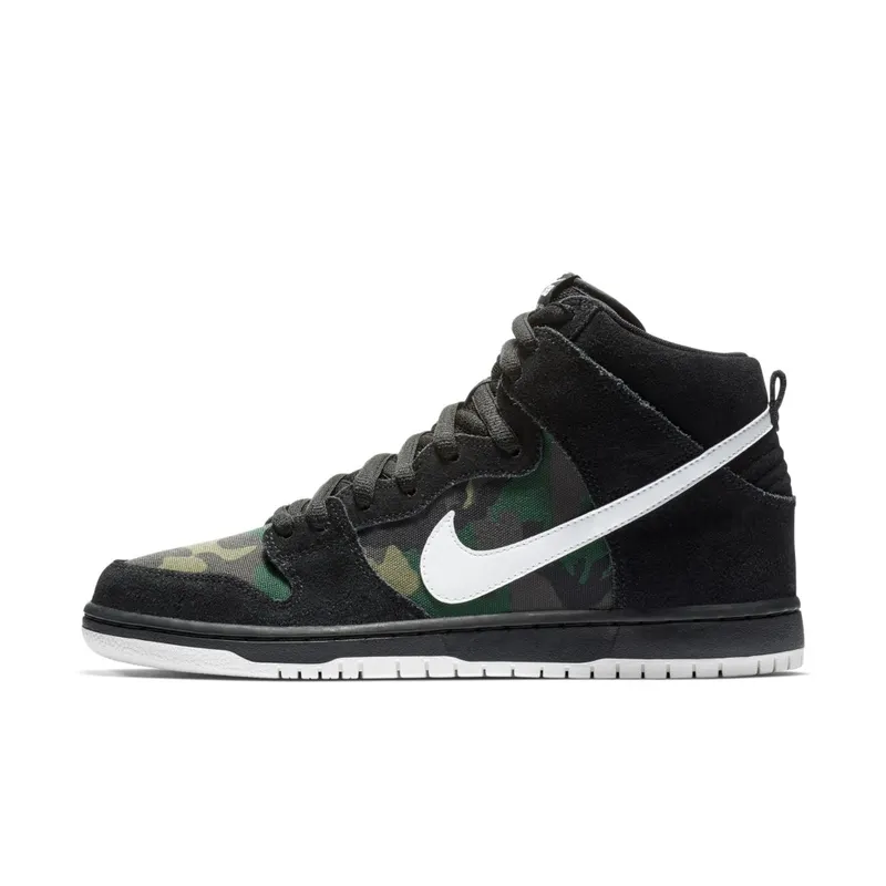 Nike SB Dunk High Camo Black/White-Iguana (BQ6826-001)