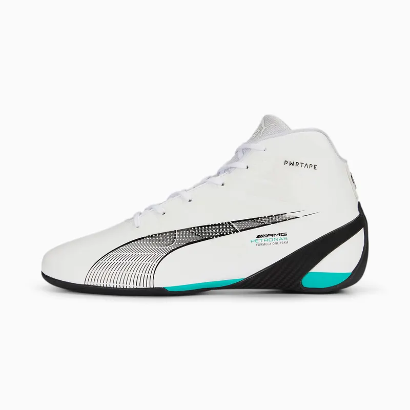 Puma Mercedes-AMG Petronas Motorsport Carbon Cat Mid rijschoenen White/Green/Black (307544-01)