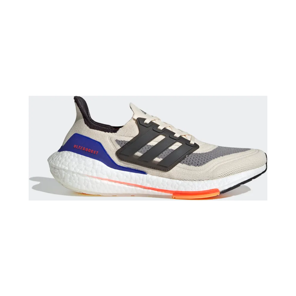 adidas Ultraboost 21 Laufschuh Wonder White / Carbon / Solar Red (S23869)