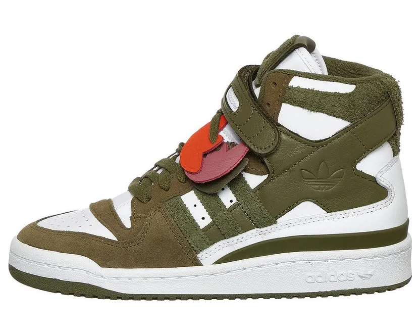 adidas Forum 84 Hi W Footwear White / Focus Olive / Wonder Red – “Groen” (GY9551)