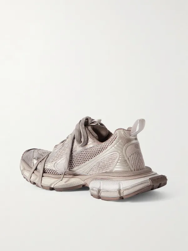 Balenciaga 3XL Distressed Mesh and Rubber Sneakers White (734734W3XL5) (3)