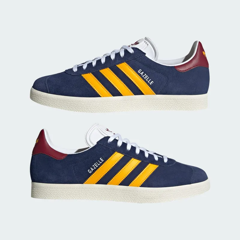adidas Gazelle Dark Blue Crew Yellow Burgundy (IF0877)