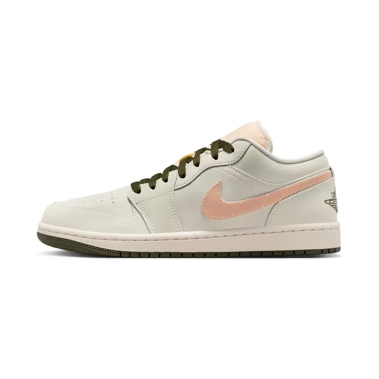Jordan 1 Low “Sail / Crimson Tint / Cargo Khaki” (DC0774-111)