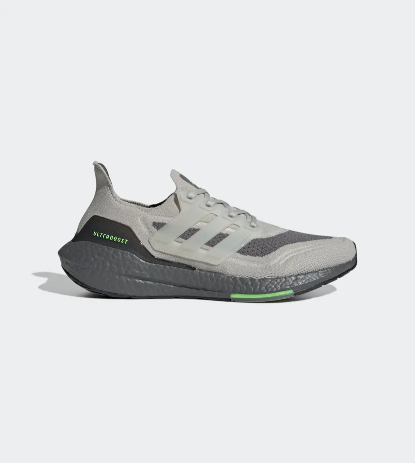adidas Ultraboost 21 Metal Grey / Metal Grey / Signal Green (S23875)