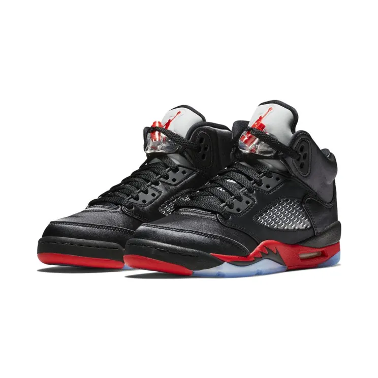 Air Jordan 5 Retro GS Satin Bred “Black / University Red” (440888-006)