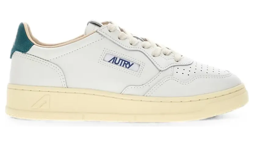 Autry Leren low-top met geperforeerde neus “White” (AULWBJ02)