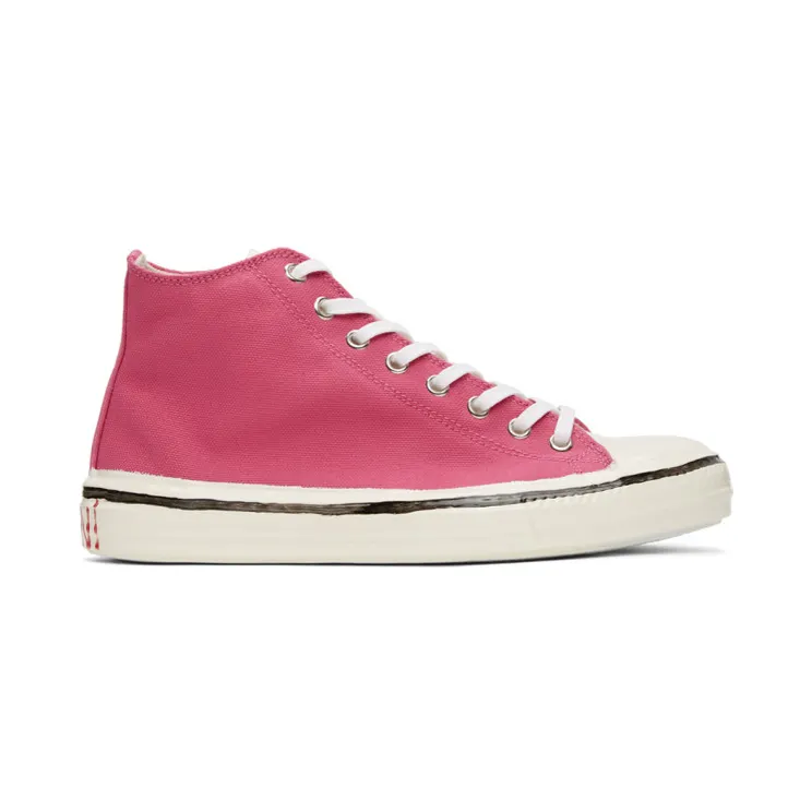 Marni Pink Graffiti Gooey High-Top Sneakers (SNZW006602 P3571)