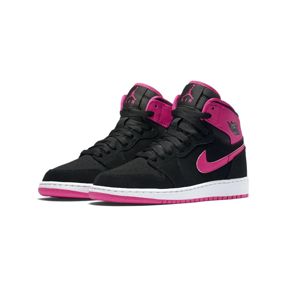 Jordan 1 Retro High Black Vivid Pink (GS)