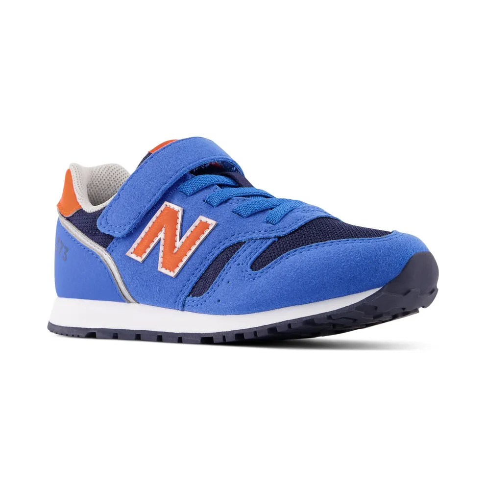 New Balance 373 Bungee Lace with Top Strap Serene Blue / Poppy (YV373V2-40085)