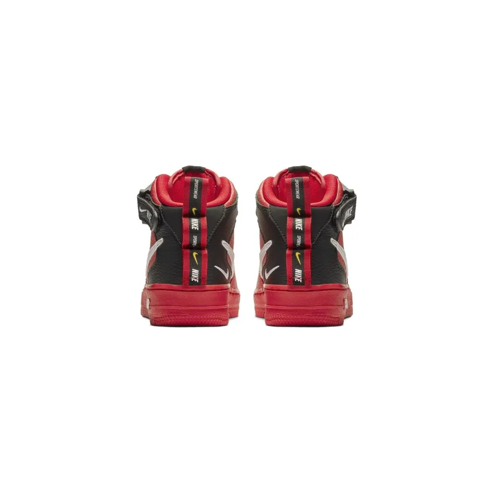 Nike Air Force 1 Mid Utility University Red (GS) University Red/White-Black-Tour Yellow (AV3803-600)