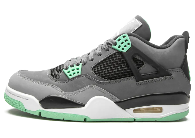Air Jordan 4 Retro Dark Grey Green Glow (308497-033)