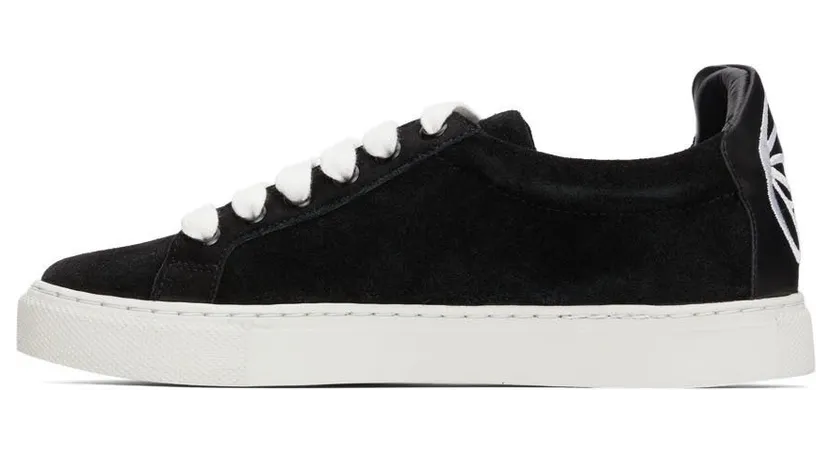 Sophia Webster Black Suede Butterfly Low Sneakers (SAW21173) (3)
