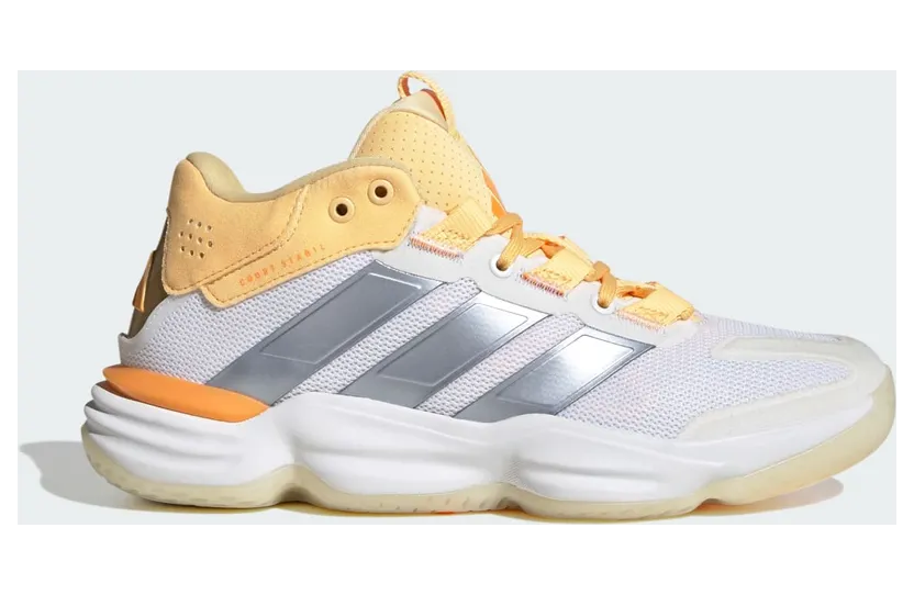 Adidas Court Stabil Indoor Sneakers Cloud White / Crystal Sky / Ice Tangerine (KJ3663)