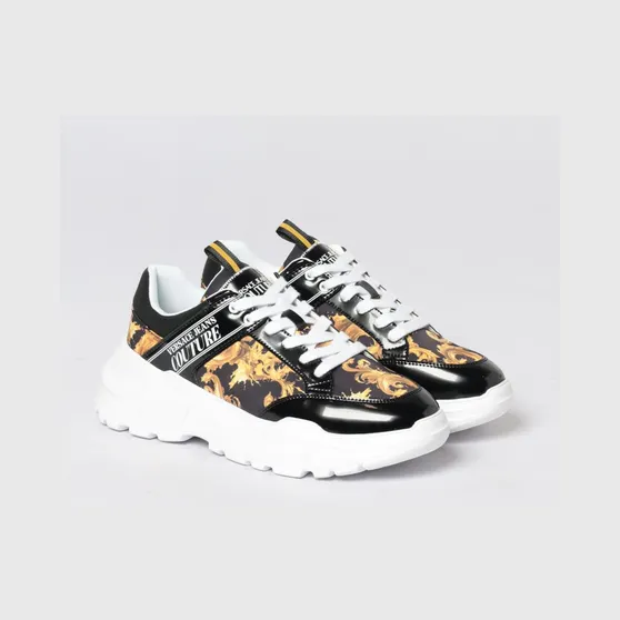 Versace Baroque Print Nylon Sneakers Black (80YA3SC2ZSD96G89)