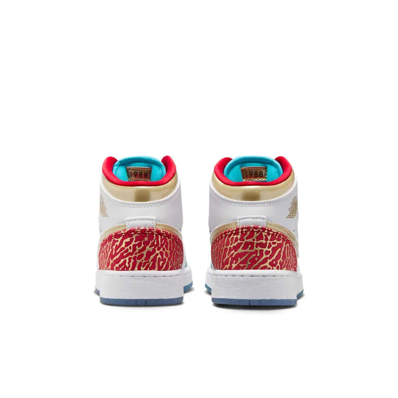 Jordan 1 Mid Sneaker School NC to Chicago (FB2212-100)