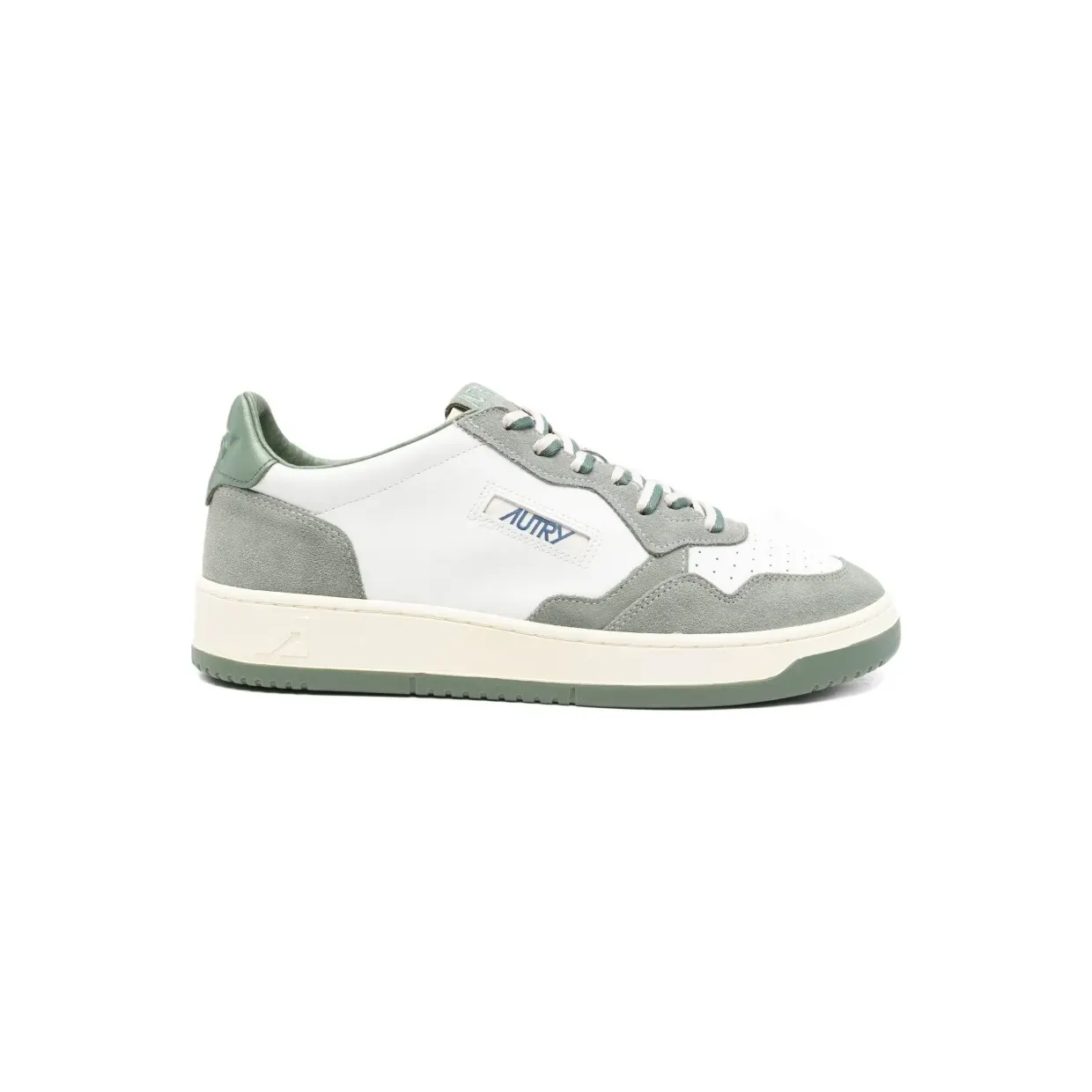 Autry Medalist Low White Military Green Sea Spray (AULM-BW02)