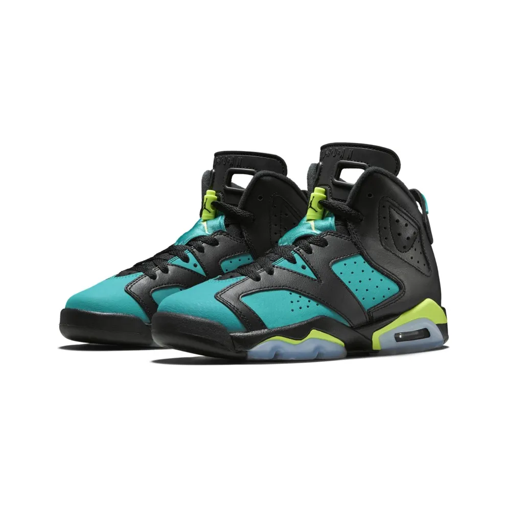 Jordan 6 Retro Turbo Green (GS) Black/Volt Ice-Turbo Green-Black (543390-043)