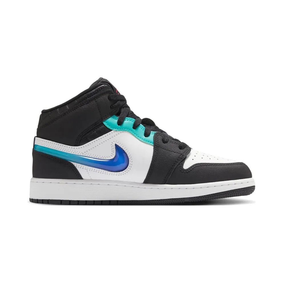 Jordan 1 Mid SE Black White Hyper Jade (FQ8095-001)