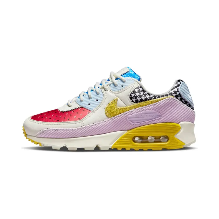 Nike Air Max 90 Patchwork (W) “Sail / Doll / Lobster / Bright Citron” (DM8075-100)