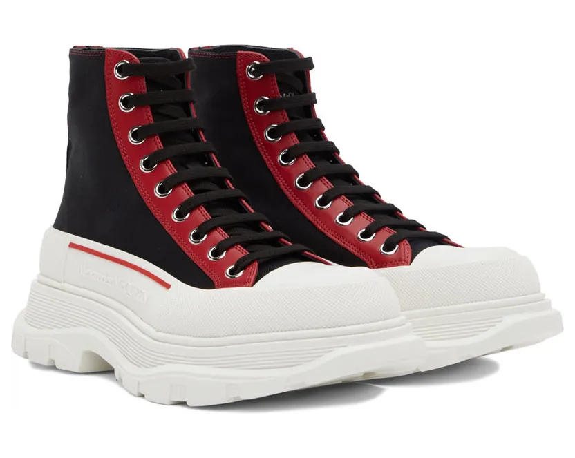 Alexander McQueen Black Tread Slick High Sneakers (711105W4TGD) (4)