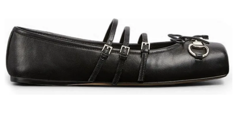 Gucci Horsebit Ballet Flat Black Leather (814318-AAEA4-1000)