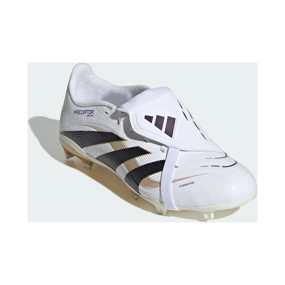 adidas Predator League Fold-Over Tongue FG/MG Cloud White Core Black Gold Metallic (IH9587)