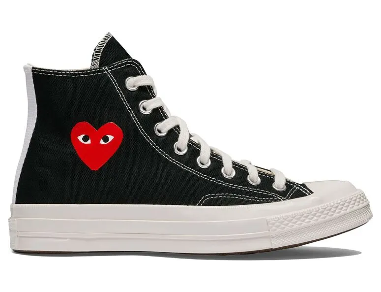 Converse X Comme Des GarÇons Play X Converse Chuck Taylor Heart-print “Blue” (AZ-K129-001 BLACK)