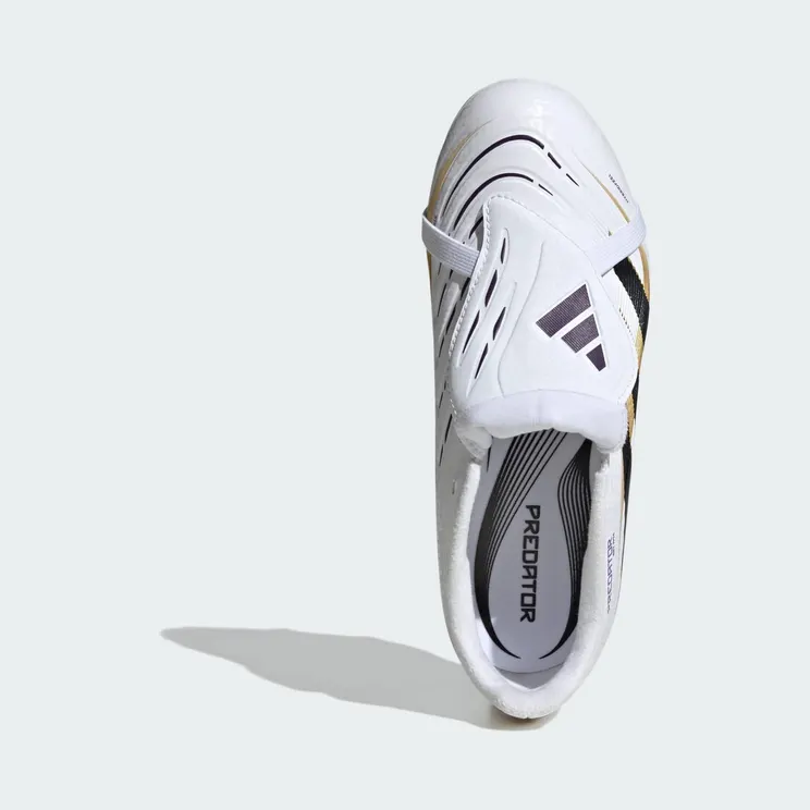 adidas Predator League Fold-Over Tongue FG/MG Cloud White Core Black Gold Metallic (IH9587)