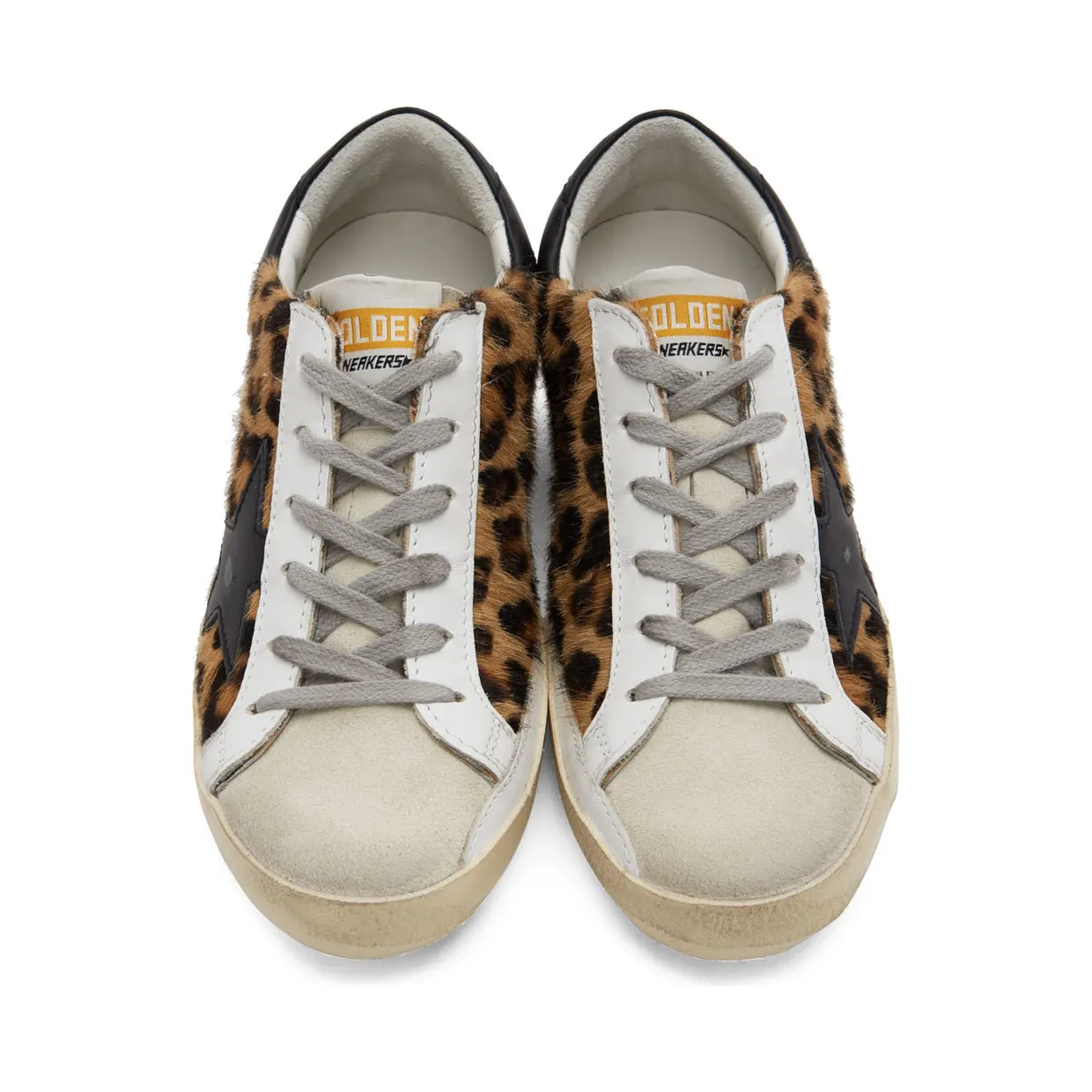 Golden Goose White & Brown Pony Hair Super-Star Classic Sneakers (GWF00101.F000565.80189) (5)