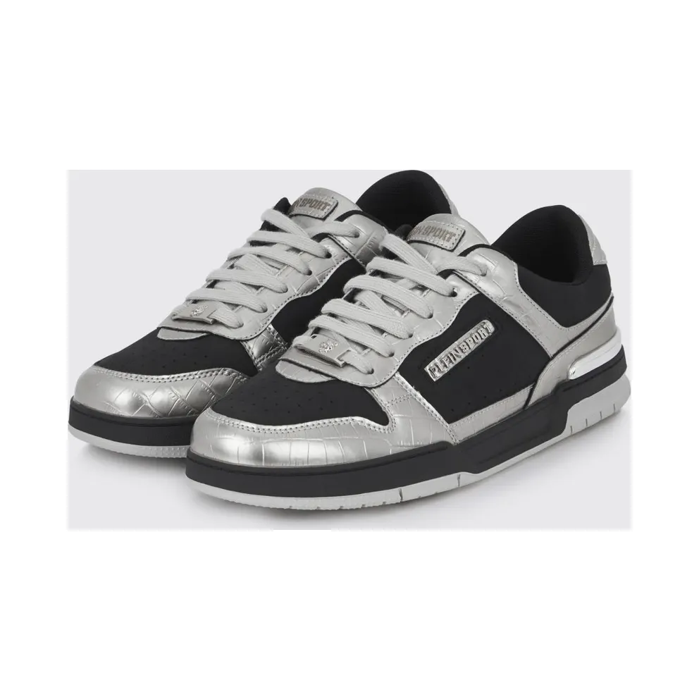 Plein Sport Suede And Crocodile Print Leather Black 1 (FAESUSC0795STE003N0270)
