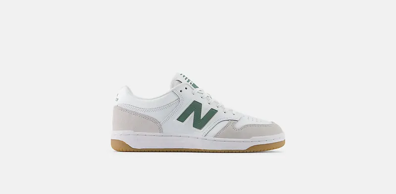 New Balance 480 White Grey Green Gum (BB480LYG)