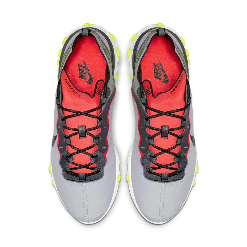 Nike React Element 55 Pure Platinum Bright Crimson Volt Pure Platinum/Black-Dark Grey-Bright Crimson-Volt-White (BV1507-003)