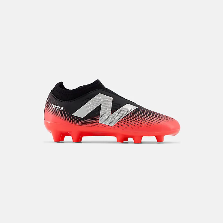 New Balance Tekela Magique V4+ Junior FG Black Energy Red Metallic Silver (GS/PS) (SJT3FR45)