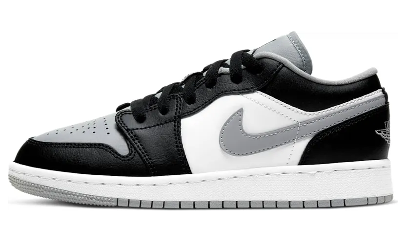 Air Jordan 1 Low’Smoke Grey’ GS “Black / Light Smoke Grey / White” (553560-039)