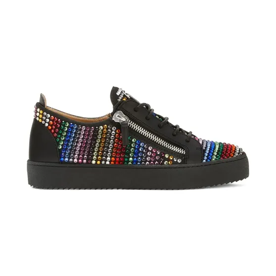 Giuseppe Zanotti Frankie Strass mit doppeltem Reißverschluss “Black” (RU20046001)