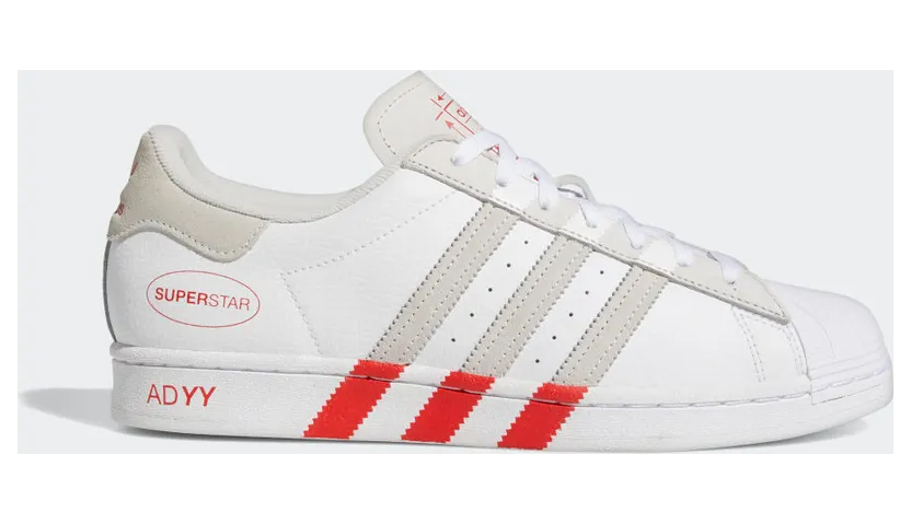 adidas Superstar Cloud White / Grey One / Vivid Red (GY0995)