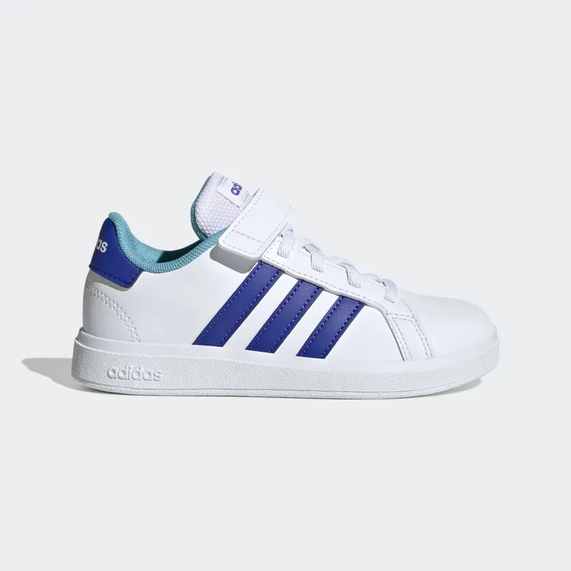 adidas Grand Court 2.0 Shoes Kids “Cloud White / Lucid Blue / Preloved Blue” (HP8915)
