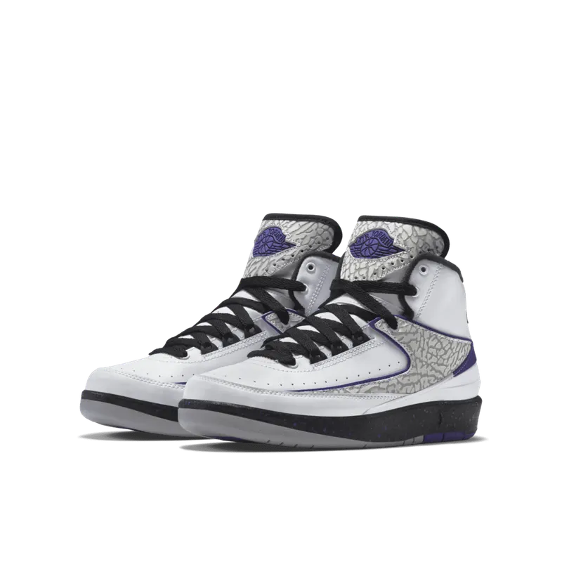 Jordan 2 Retro Dark Concord (GS) White/Dark Concord-Black Wolf Grey (395718-153)