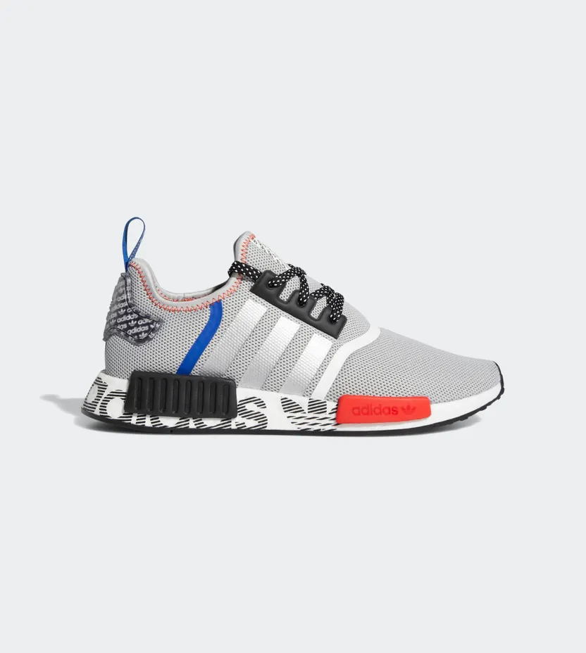 Adidas NMD_R1 Logo Print Grey/Black/Red (FV5217)