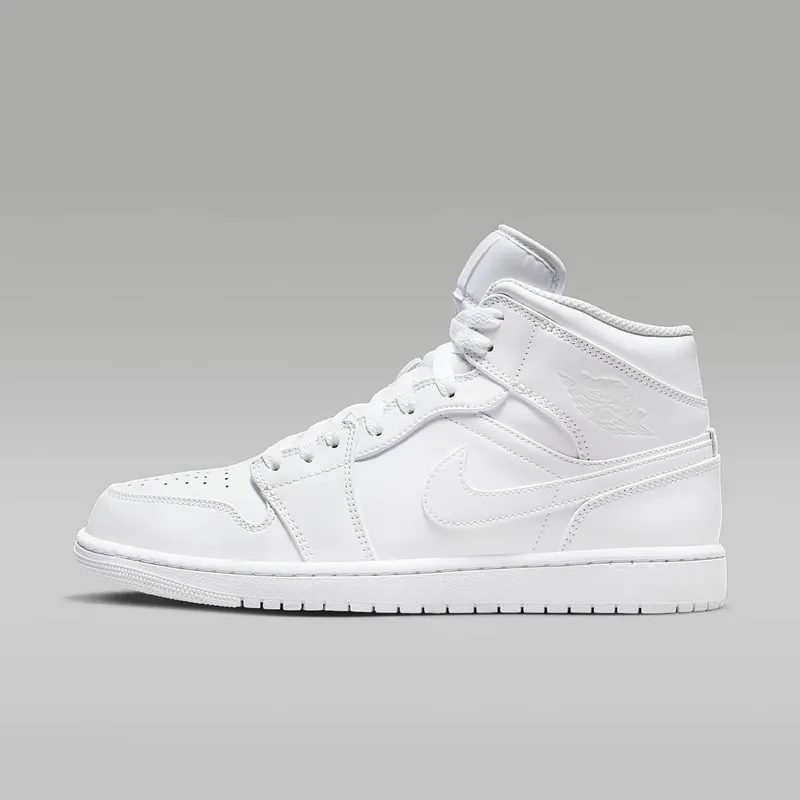 Air Jordan 1 Mid “Triple White” (554724136)