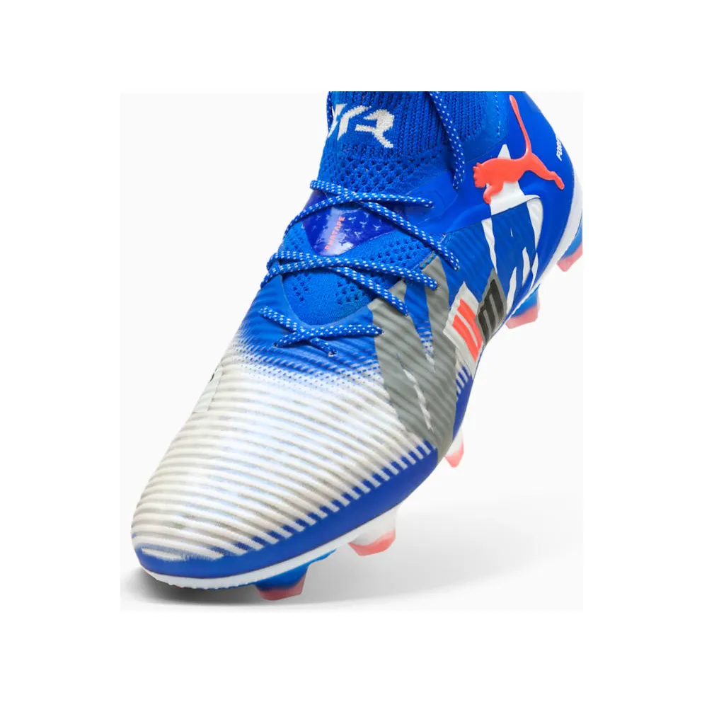 Puma Future 8 Ultimate Forever FG White Ultra Blue Feather Gray Black Glowing Red (108420-01)