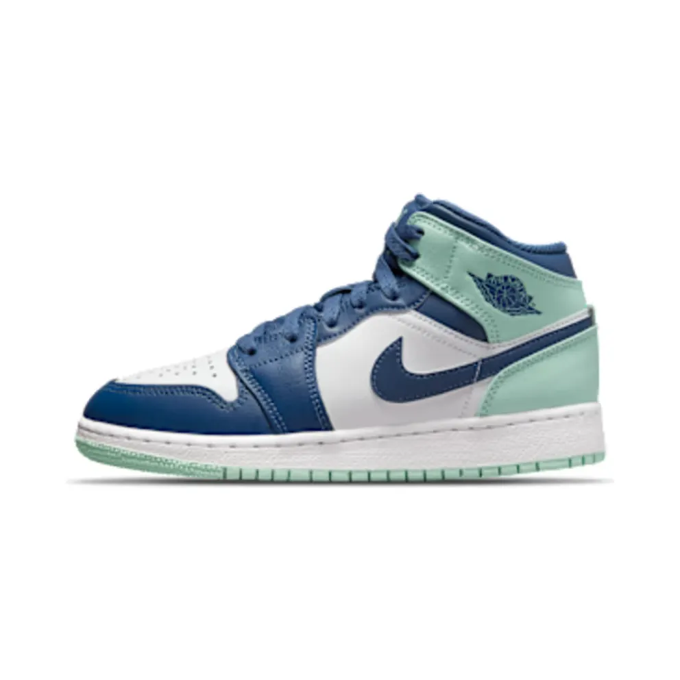 Jordan 1 Mid Blue Mint (GS) (554725-413)
