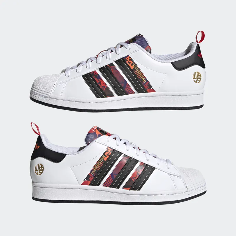 adidas Superstar Cloud White / Core Black / Scarlet (Q47184)
