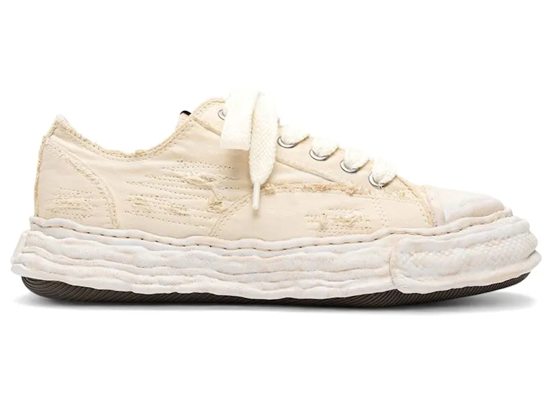 Maison Mihara Yasuhiro Peterson 23 OG Sole Ripped Overdye Canvas Low White (A16FW723-WHT)