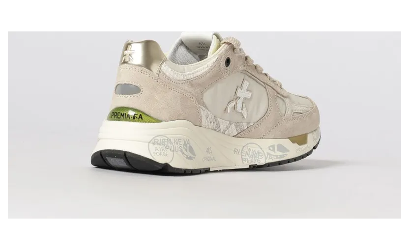 Premiata Mased Suede and Nylon Sneakers Beige (MASED8116) (2)