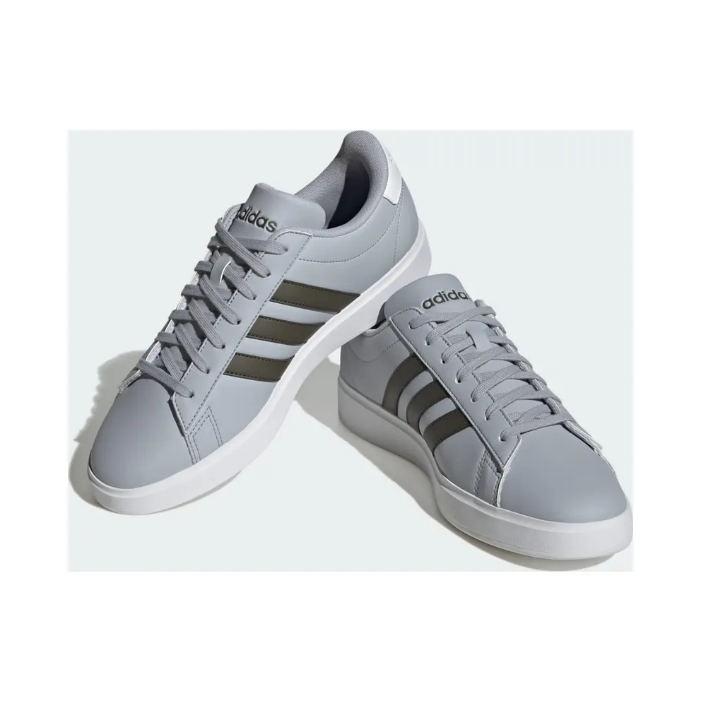 Adidas Grand Court Cloudfoam Comfort Halo Silver / Shadow Olive / Cloud White (ID4468)