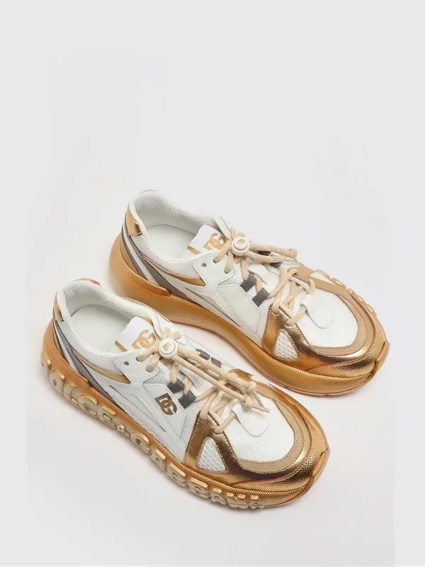 Dolce & Gabbana Laminated Leather And Mesh White (D11371AX07589662)
