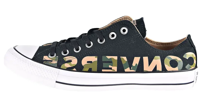 Converse Chuck Taylor All Star Ox “Camo Print” “Black/Multi/White” (166234F)